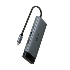 Hub TP-Link UH7021C 7 Portas (3x USB 3.0, 1x HDMI, 1x SD, 1x MicroSD, 1x PD) - Preto