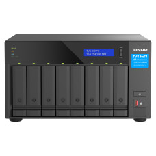 Storage QNAP 8-Baias TVS-h874T - Intel Core i7 12-Core/20 Threads, SODIMM DDR4 de 32GB (2 × 16GB), 2.5GbE (2), Thunderbolt 4 (2), PCIe Gen4 x16 (Ranhura 1), PCIe Gen4 x4 (Ranhura 2), USB 3.2 Gen 2 (1