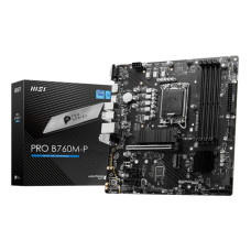 Placa Mãe MSI PRO B760M-P (LGA 1700/4xDDR5/HDMI/DP/VGA/M.2/USB 3.2) Placa Mãe MSI PRO B760M-P (LGA 1700/4xDDR5/HDMI/DP/VGA/M.2/USB 3.2)