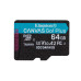 Cartão de Memória Kingston Canvas Go! Plus 64GB microSDXC UHS-I U3 V30 A2 c/Adaptador - 200MB/s - SDCG4/64GB