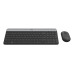 Kit Teclado e Mouse Wireless Logitech Silent Multimídia MK470 Grafite Slim Teclas Silenciosas