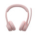 Headset Logitech Zone 300, Conexão Sem Fio, Microfone Integrado, Rosa - 981-001411
