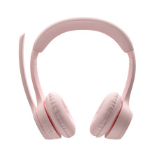 Headset Logitech Zone 300, Conexão Sem Fio, Microfone Integrado, Rosa - 981-001411