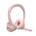 Headset Logitech Zone 300, Conexão Sem Fio, Microfone Integrado, Rosa - 981-001411